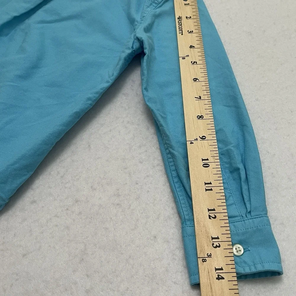 Ralph Lauren Boys 4/4T Turquoise Blue 100% Cotton Long Sleeve Button Down Shirt